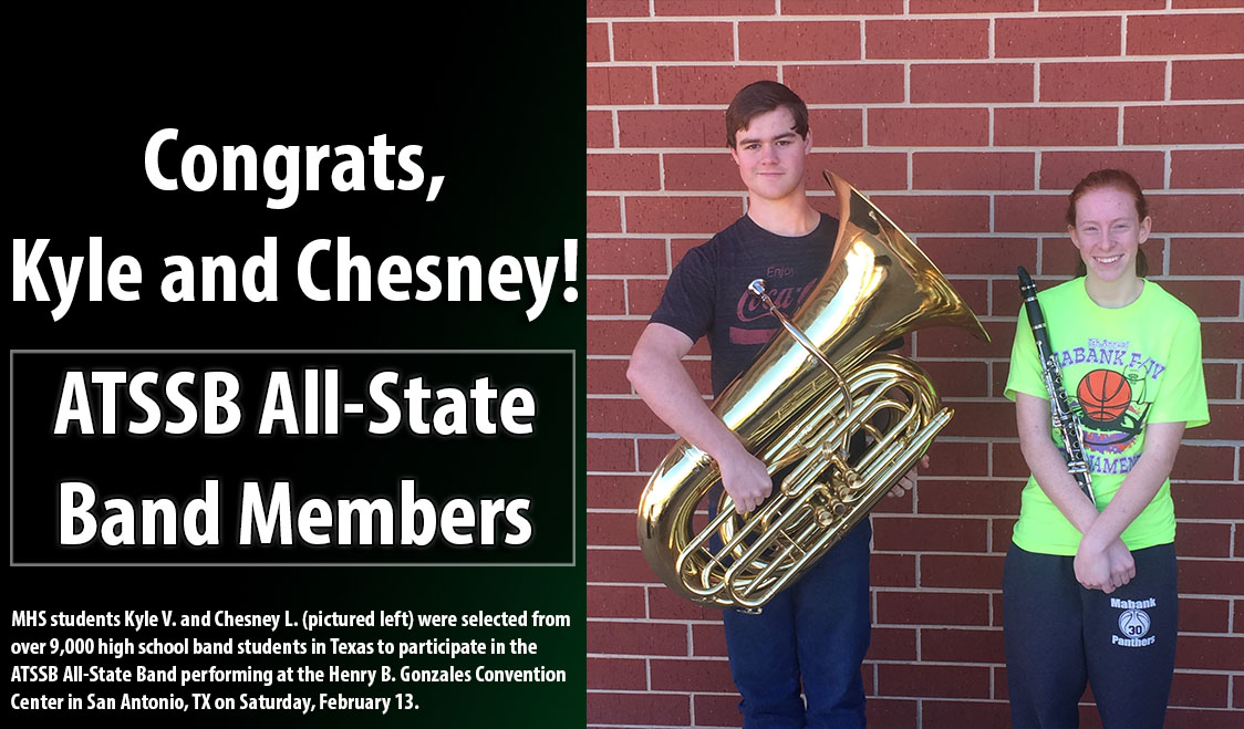 Kyle and Chesney ATSSB All-State Band