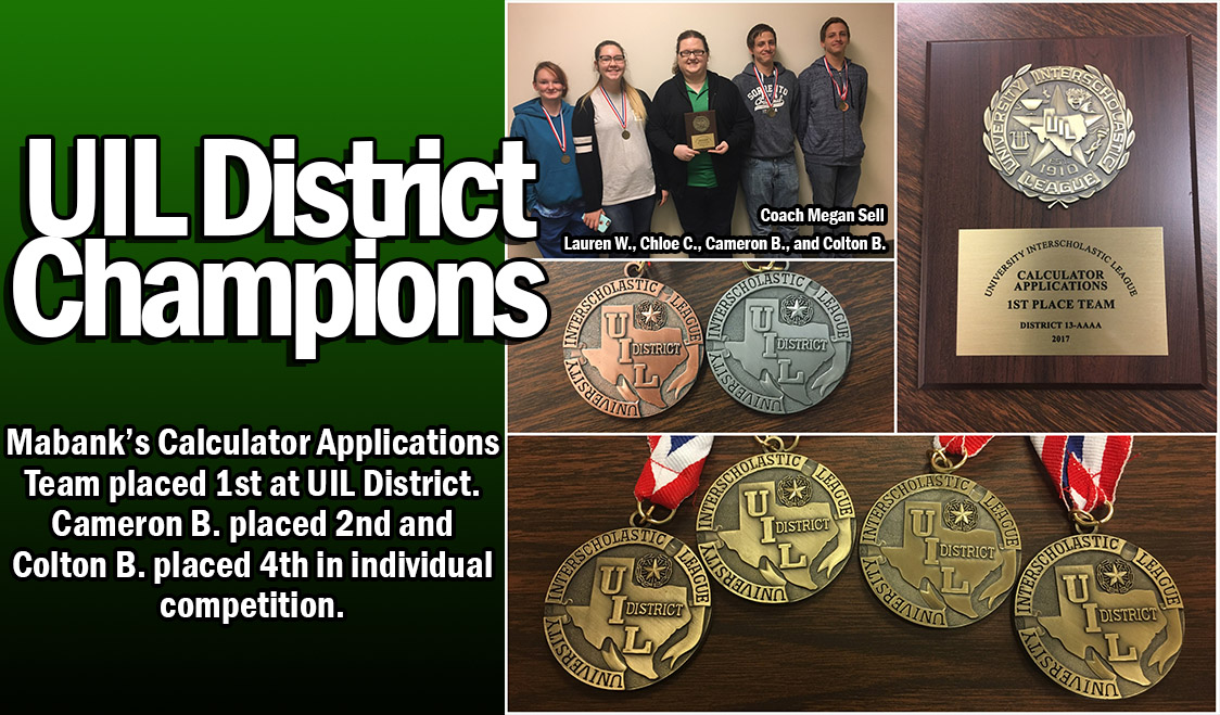 UIL District Computer Apps Champs