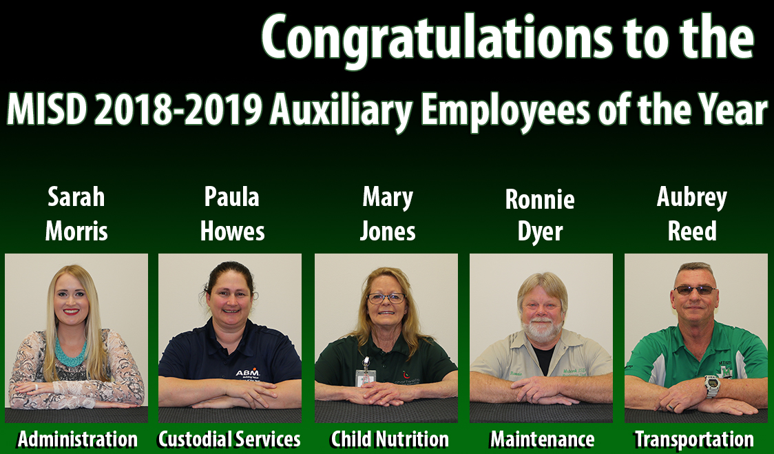 Auxilary Employees of the Year 1819 Pic