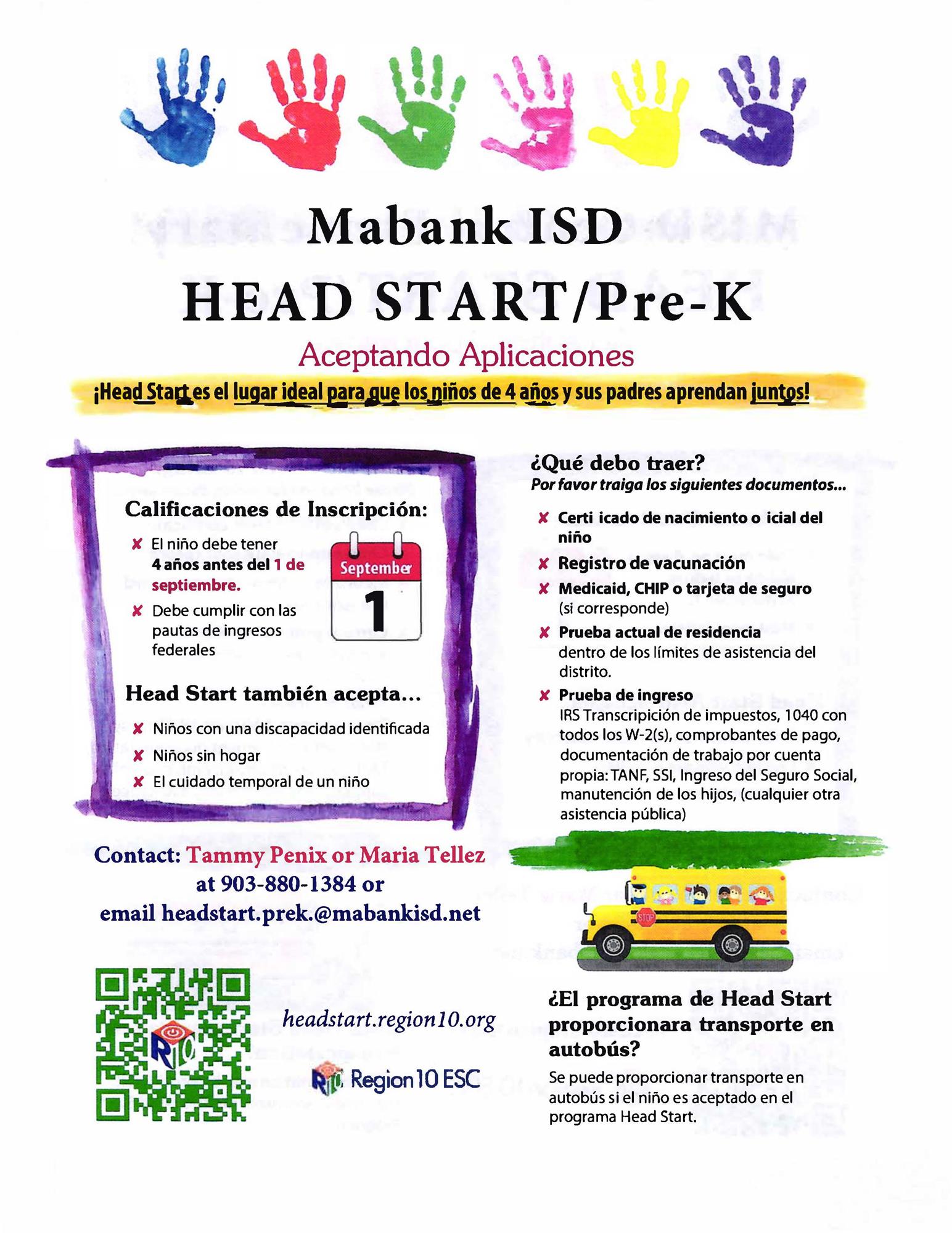 Head Start Spanish Flyer